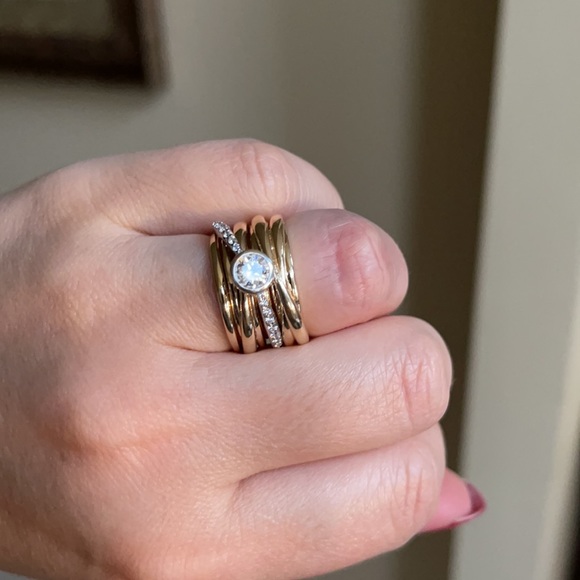 ❤️❤️❤️EFFY 14K White&Yellow Gold Diamond Ring ❤️❤️ - Picture 4 of 16